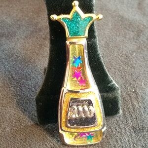 Vintage New Years 2000 Champagne Brooch